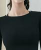 Debiweeo Back Cutout Long Sleeve Devi-T0102-Black
