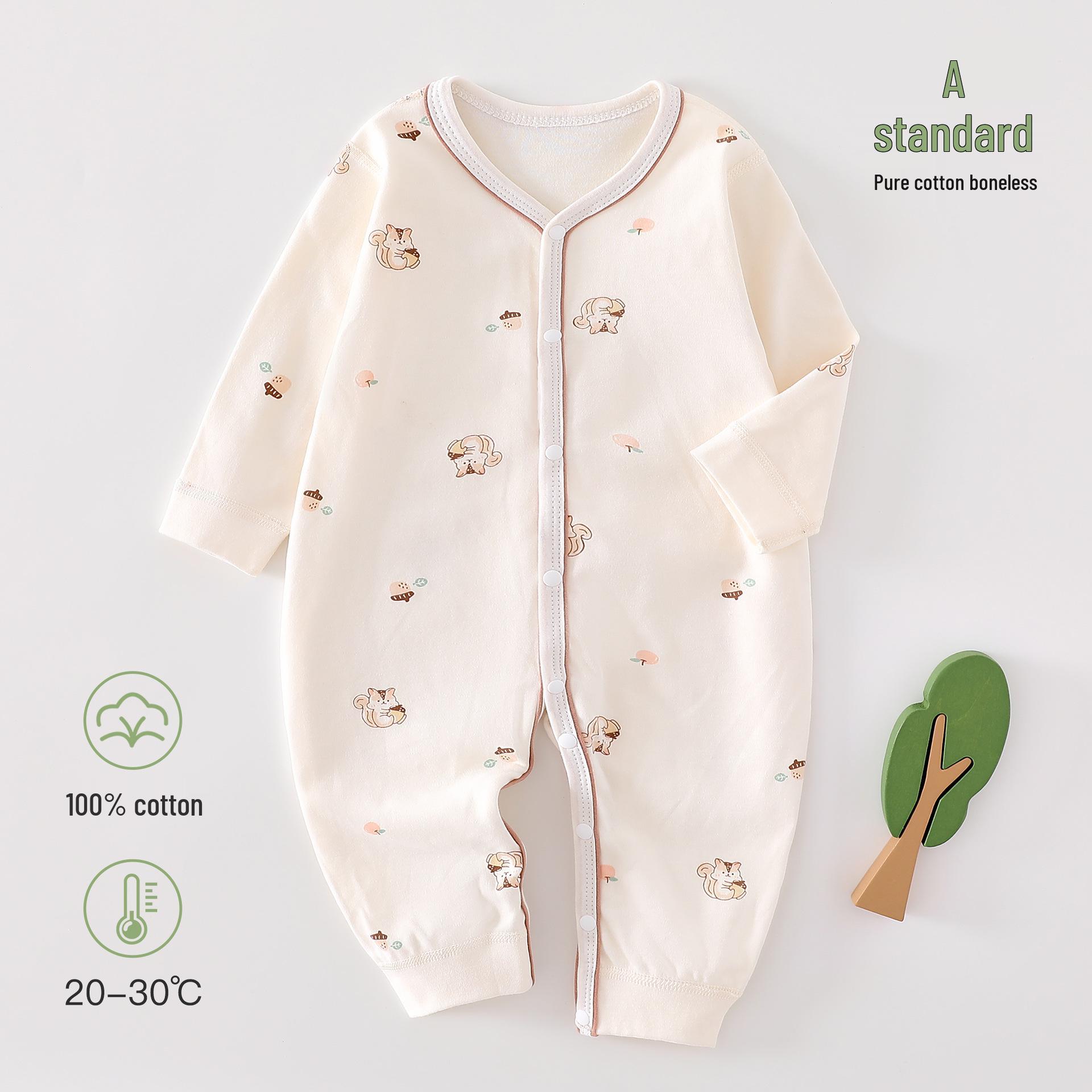 

Class A Cotton Baby Romper - Spring/Autumn Newborn Pajamas & Crawling Suit 66 cm