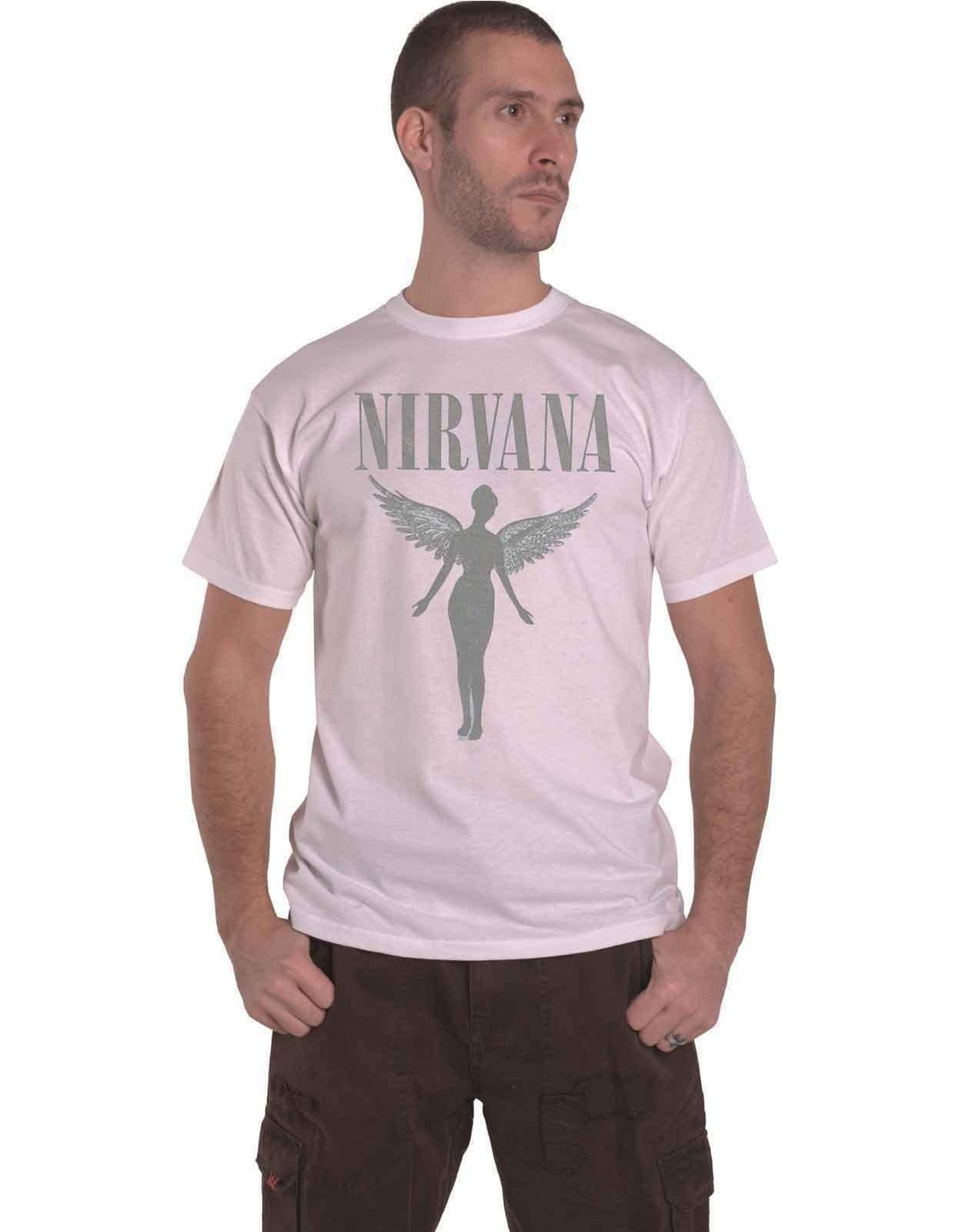 Nirvana T Shirt in Utero Tour Band Logo Official White M White XL