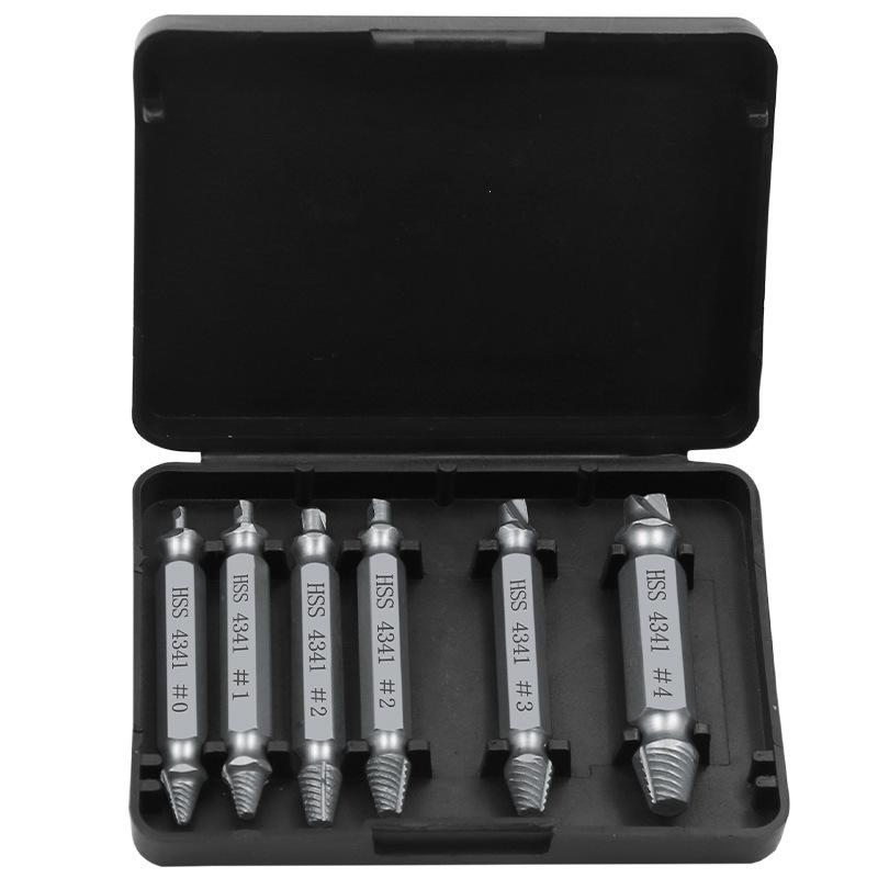 4341 Double-Ended Screw & Wire Extractor Set, 6-Piece for Stripped Screw Removal