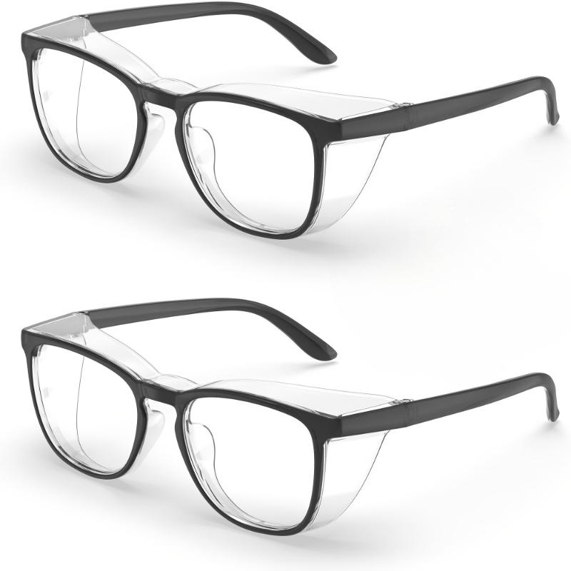 2PCS Safety Glasses Anti Fog Goggles Protective Glasses Side Shields Anti Blue Light protection Eye Glasses for Men Women