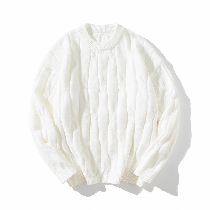 2026 Jugend Japanischer Stil Grobstrick Lockerer Pullover für Herren - Herbst/Winter Langarm Rundhals Trendige Partner Strickware