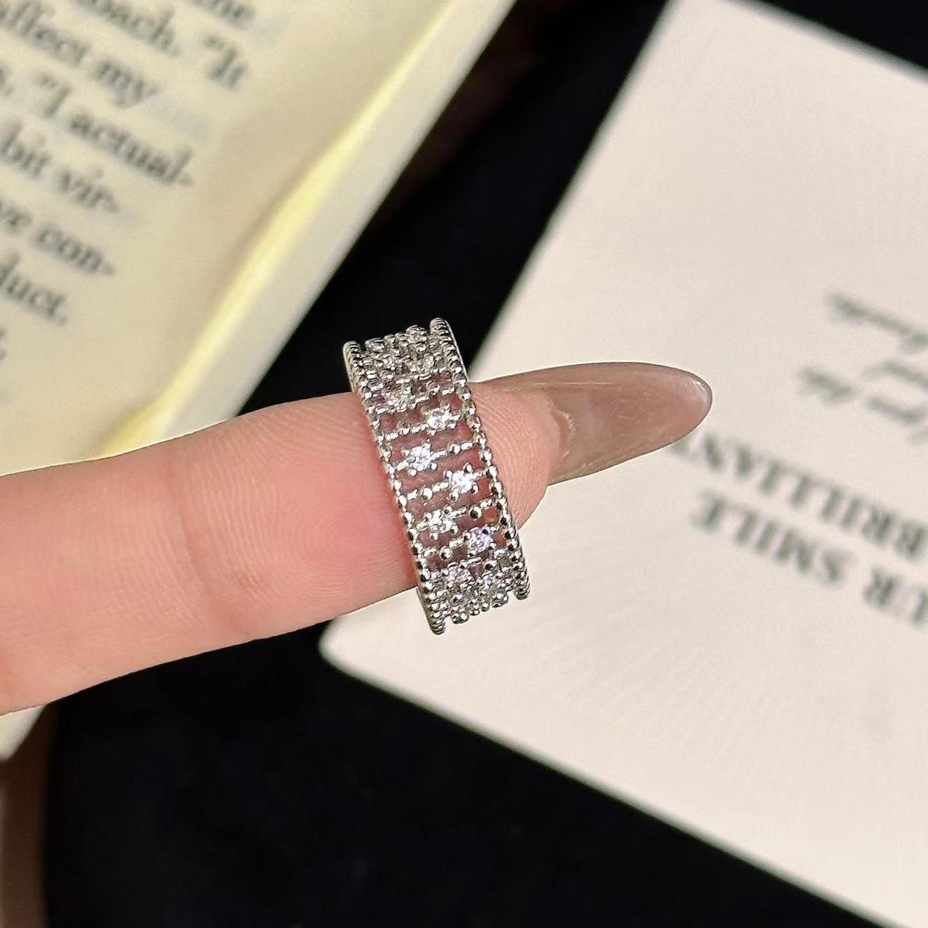 Средневековое неровное точечное звездное открытое кольцо изысканное кольцо со звездным кружевом из бисера