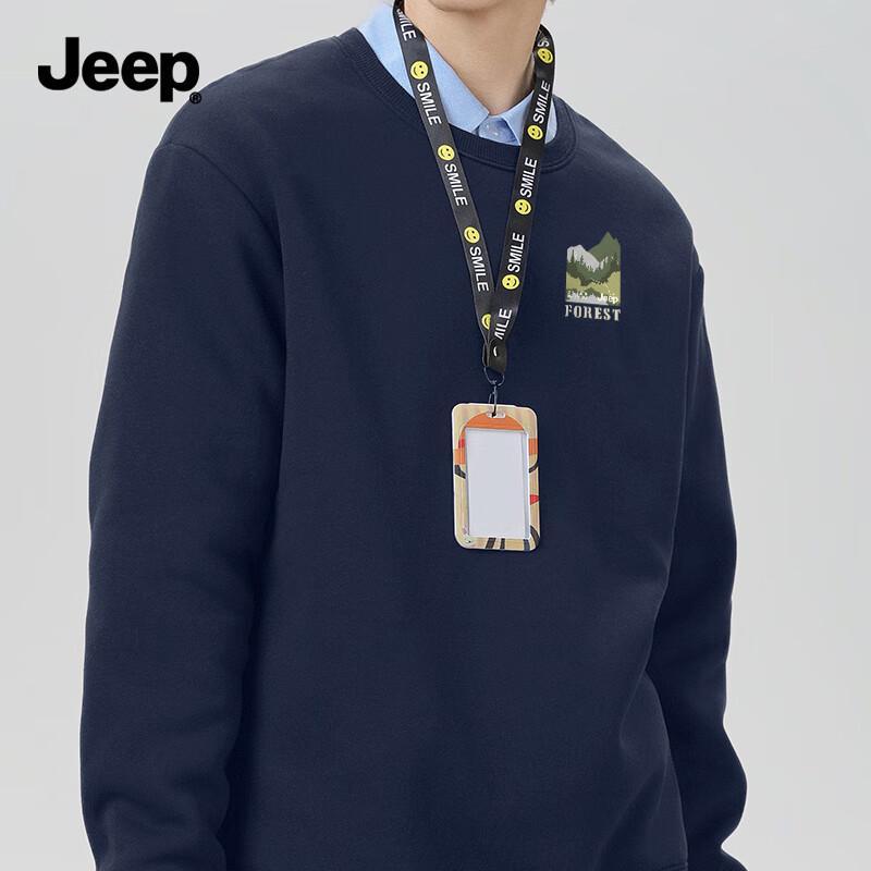Jeep Men's Heavyweight Loose-Fit Crew Neck Sweatshirt