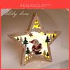 Kerstboom Houten Oplichtend Ornament Met Sneeuwman Ontwerp Voor Feestelijke Decoratie