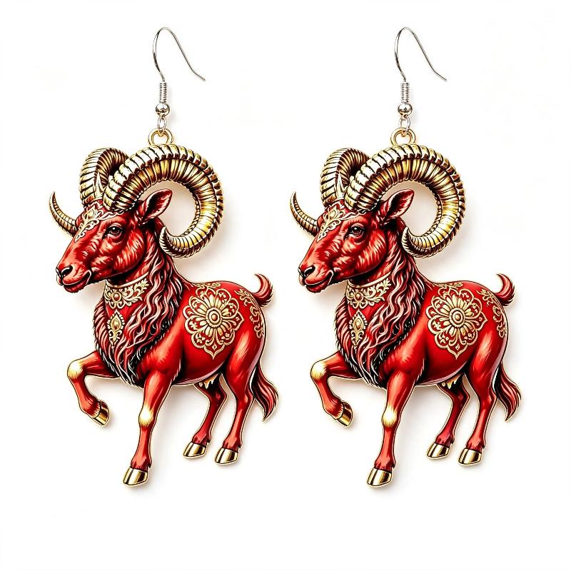 Cartoon Sheep Earrings 1 Pair 2D Flat Acrylic Animal Jewelry Hypoallergenic for Animal Lovers Party Wear Perfect Gift