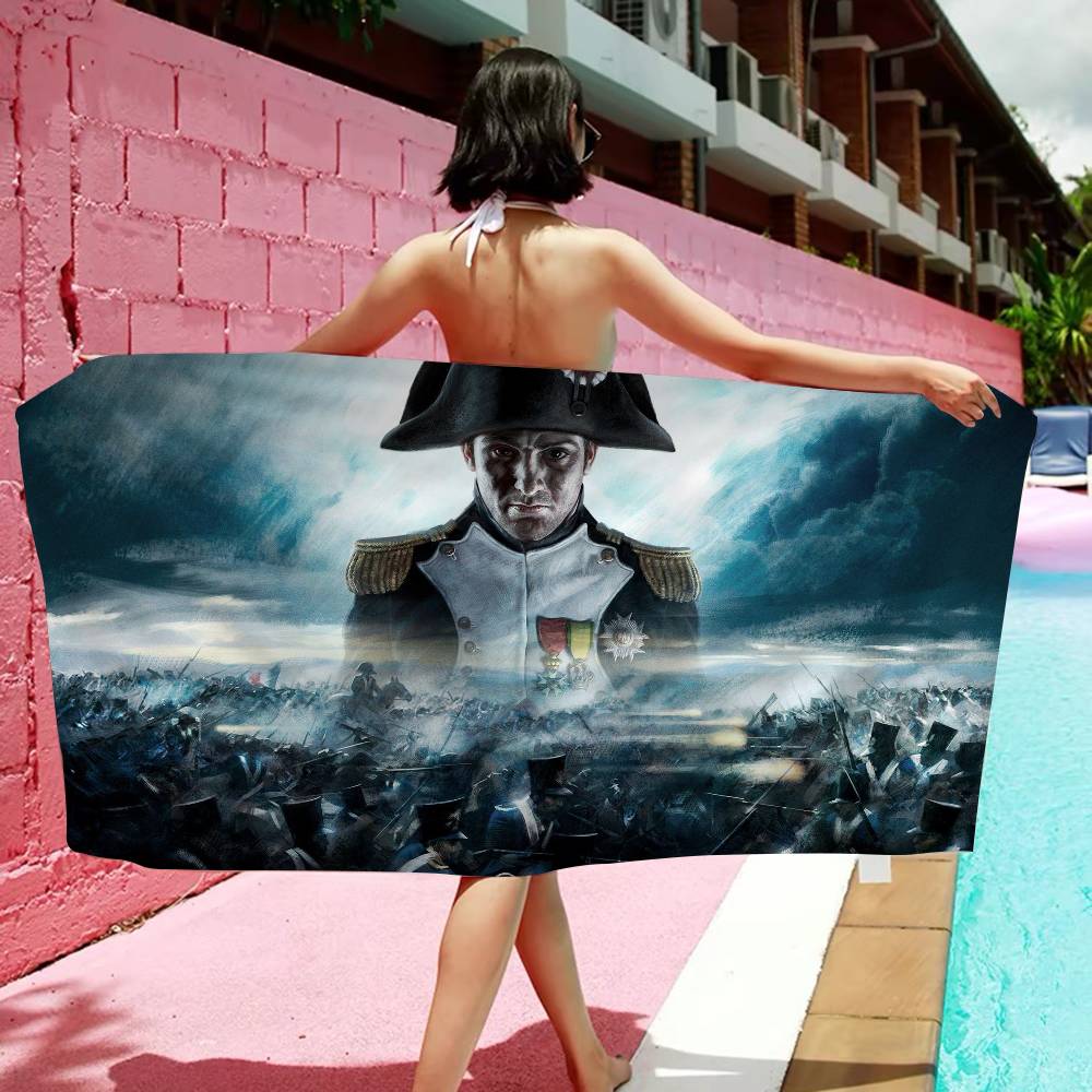 Napoleon Bonaparte Art Anime Beach Swimming Towel Soft Absorbent Washcloth Children's Gifts for Kids Travel Camping Gym