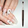 Nagelbürste, flexible weiche Nylonborsten, geschnitztes Design, Holzgriff, Manikürewerkzeug, multifunktionaler quadratischer Rundkopf, Phototherapie-Gel-Malpinsel