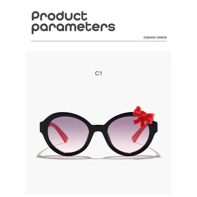 2025 Outdoor Sunshade Sunglasses New Bowknot Candy Color Cute Baby Trendy Fashion Round Frame