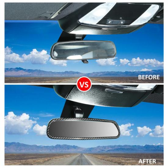 Rearview Mirror Cover Trim Inner Accessories For Dodge Charger 10+ Carbon Fiber