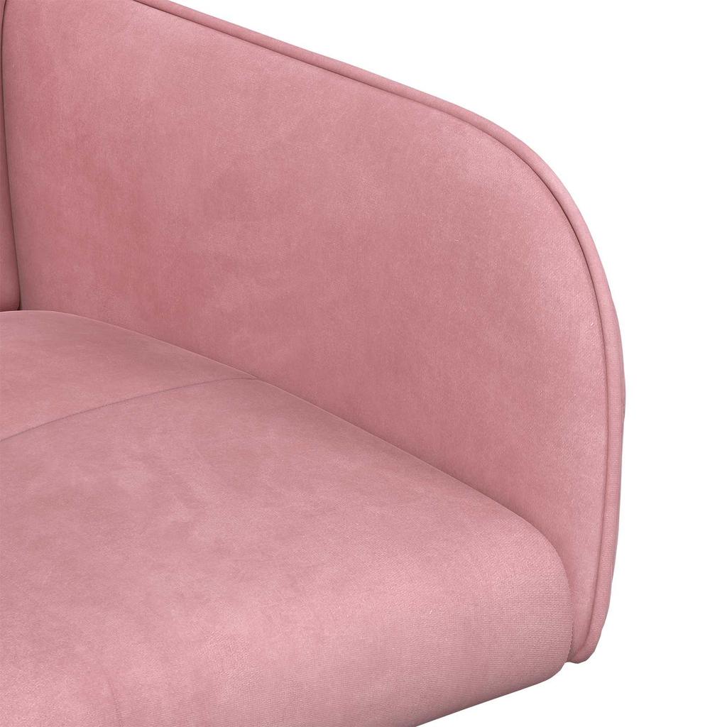 Dining Chairs 2 Pcs Velvet Pink 59 X 56.5 X 86 Cm