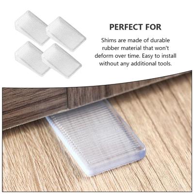Durable Wedge Leveler Furniture Foot Rubber Pad Multi-Purpose Home Improvement Table Shims Adjustable Toilet Shims for Door
