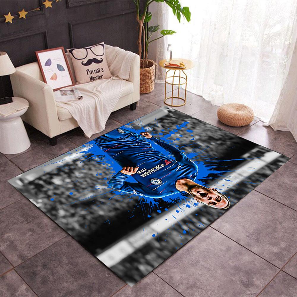Blue Energy Soccer Player Area Rug Design for Outdoor Bedrooms Decorate room Dining Room Antislip Carpet Anime Office Decor Spiritual Gift
