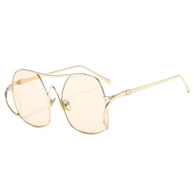 New Luxury Gradient Oval Sunglasses for Women UV400 Protection Double Beam Frame Fashionable All Match Design