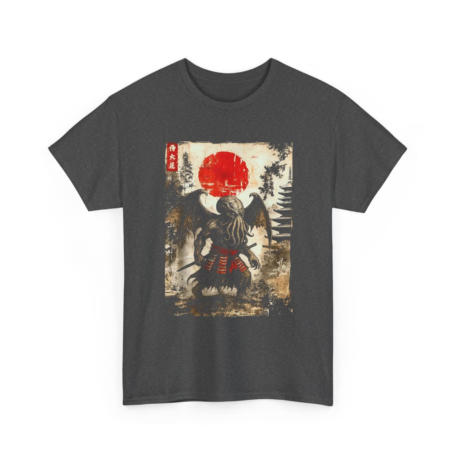 Cthulhu Samurai Shirt, Japanese Lovecraft Horror Men T-Shirt XL