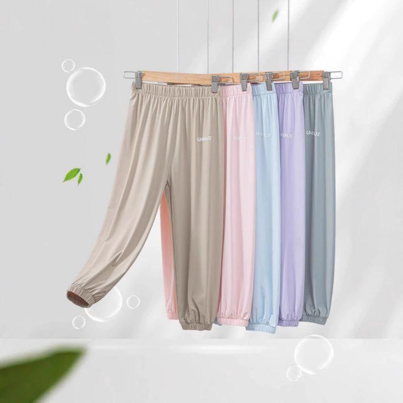 3-14 Years Kids Summer Lightweight Breathable Pants Sunscreen Anti-mosquito Pants