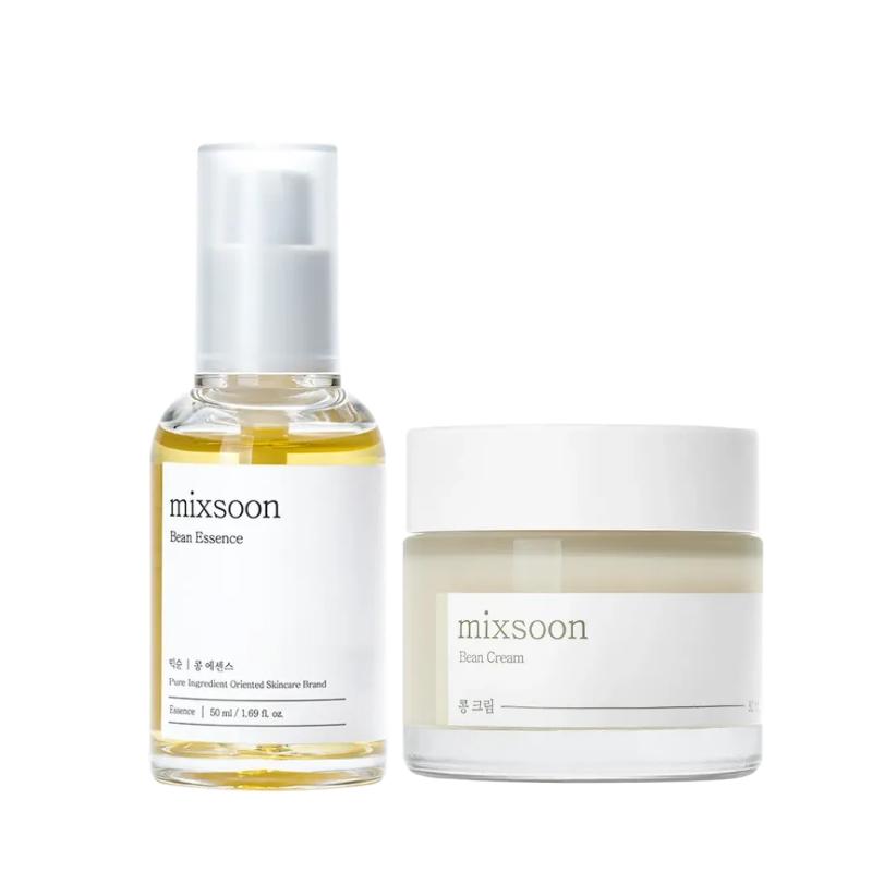Mixsoon Bean Skincare Set | Bean Essence 50ml + Bean Cream 50ml | Hydration & Skin Barrier Care