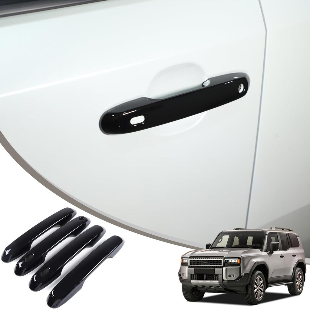 METYOUCAR Toyota Land Cruiser 250 Door Handle Outer Door Knob Handle Chrome Door Handle ABS Adhesive Protective Decorative Exterior Easy Custom Car