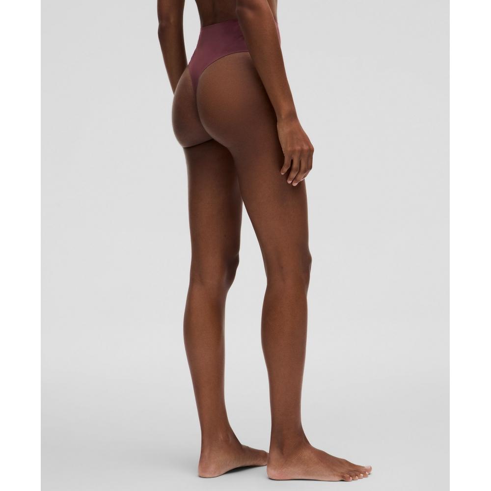 Lululemon Wundermost Ultra Soft Nulu High Waist Thong Underwear Garnet