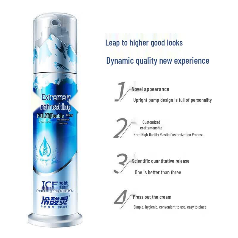 Leng Suan Ling Polar Cool Dual Anti-Sensitive Pump Toothpaste (3 x 130g)