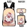 Classic Novelty Genshin Impact 3D Printed 3pcs/Set Pupil School Bags Laptop Daypack Backpack Inclined Shoulder Bag Pencil Case