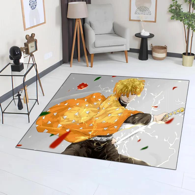 Anime Demon Carpet Mat Rug Character Action Scene Colorful Partition Design Home Decoration Floor Mat Living Room Decoration
