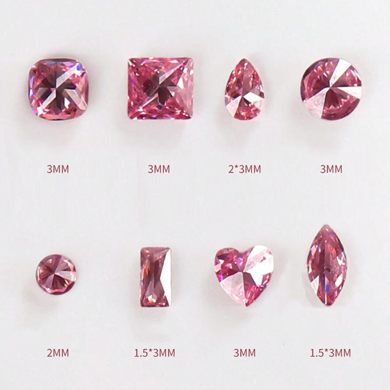 Pink Nail Art Small Zircon Flat Bottom Mini Zircon Diamond Nail Art Jewelry Mixed Nail Art Diamond Jewelry Decorative Diamond