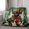 1pc Christmas Winter dog Blanket Lightweight Flannel Blanket Throw Blanket For Sofa, Bed, Travel, Camping, Livingroom, Couch, Chair, And Bed yy2509026