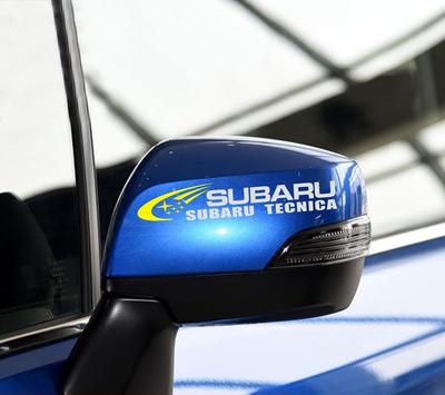 Subaru Door Mirror Stickers for and XV and Waterproof Levorg, WRX, Outback, STI, BRZ, Forester, G4, Crossover, - Stylish, Heat-Resistant, Reflective,