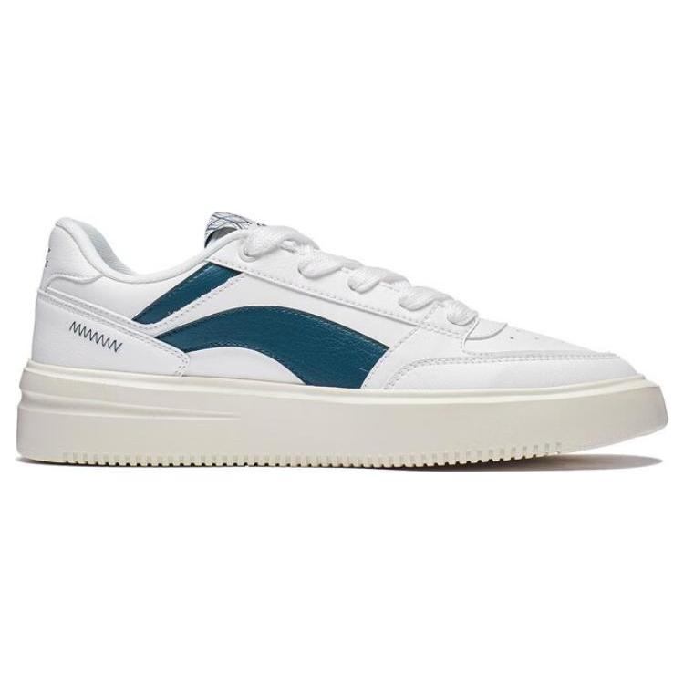 Li Ning Sports Life Collection Starlight Slip Resistant Abrasion Resistant Low top Skateboard Shoes Men's White Green AGCT139-2