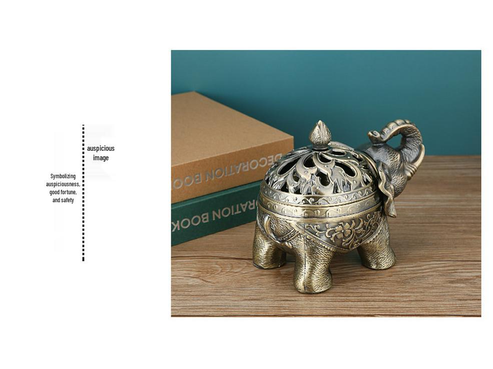 European Style High-Foot Elephant Incense Burner for Dining Room & Living Room