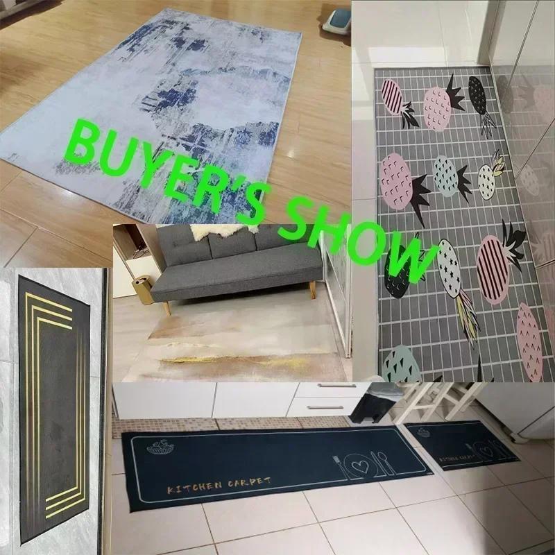 Bohemian Vintage Area Rug Machine Washable Carpet Non-Slip Living Room Floor Throw Rug for Bedroom Dining Room Kids Playroom Mat