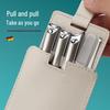 Nail Clipper Set with Pull-Out Leather Case - Includes Large Flat and Angled Clippers, Portable and Anti-Splash Design