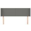 VidaXL Tête de lit avec oreilles Gris foncé 147x16x78-88 cm Tissu3118487