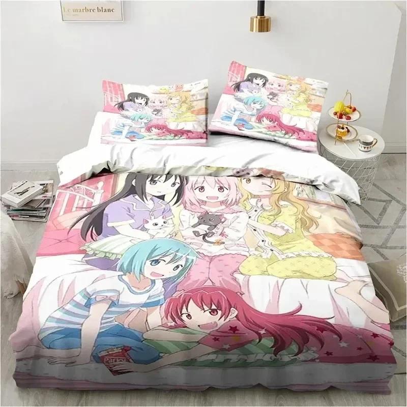 Puella Magi Madoka Magica 3D NEW Duvet Cover Pillowcase Bedding Set Adult Girl Bedroom Decoration Children Single Double Large