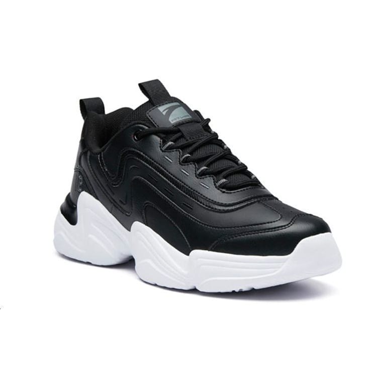Anta Slip Resistant Abrasion Resistant Low top Chunky Sneakers Men's Black 91938862-3