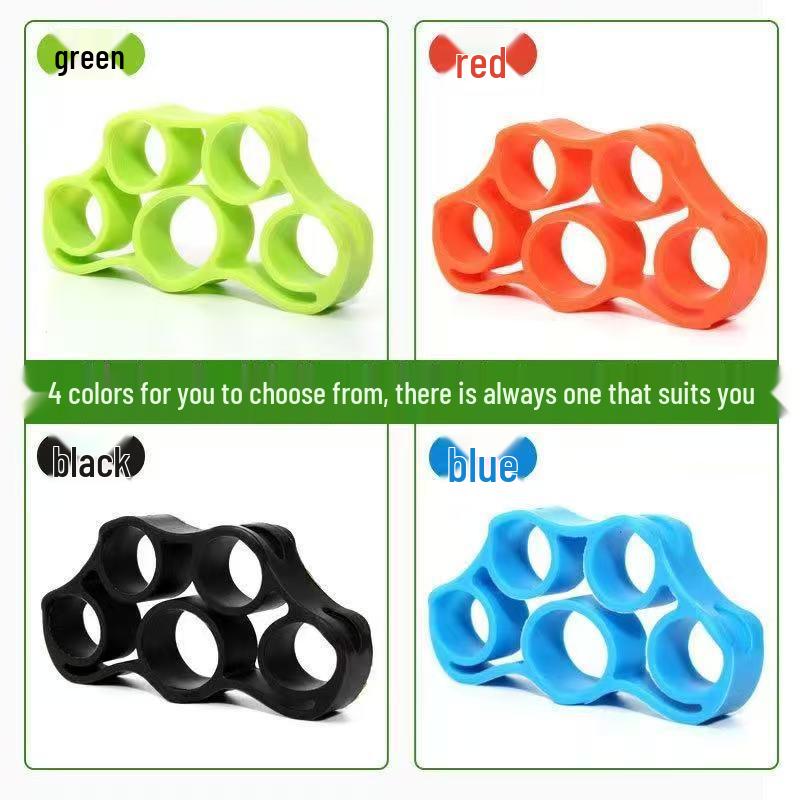 Silicone Five-Finger Grip Strength Trainer for Fitness and Protection