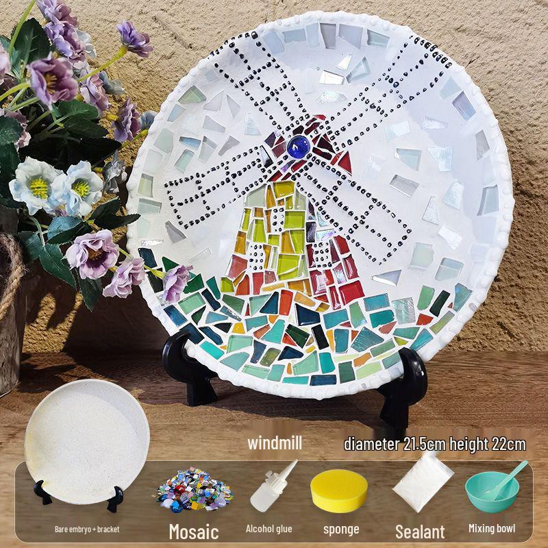 DIY Mosaic Plate Kit: Team Building, Children's Gifts, Parent-Child Educational Decor, Ornaments & Toys.