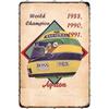 Vintage Formula 1 Helmet Metal Tin Sign Bar Garage Club Wall Decor