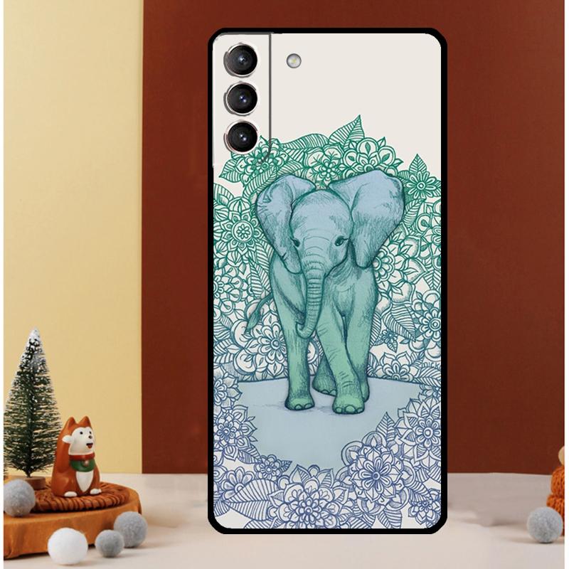 Cute Elephant Case For Samsung Galaxy S24 S26 Ultra S22 S23 S25 Ultra S20 S21 Plus S10 S25 FE Cover Funda