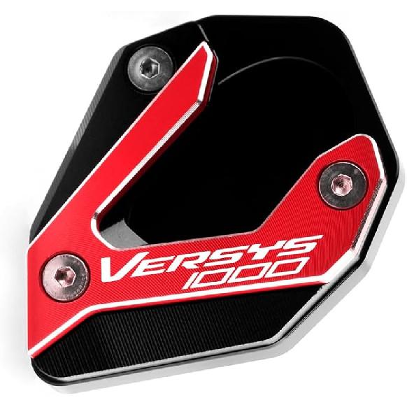 

Motorcycle Side Stand Extension Kickstand Plate Compatible With Kawasaki Versys 1000 SE KLZ1000 SE LT+ 2015-2022 | Foot Pad Support Versys 1000SE red-3