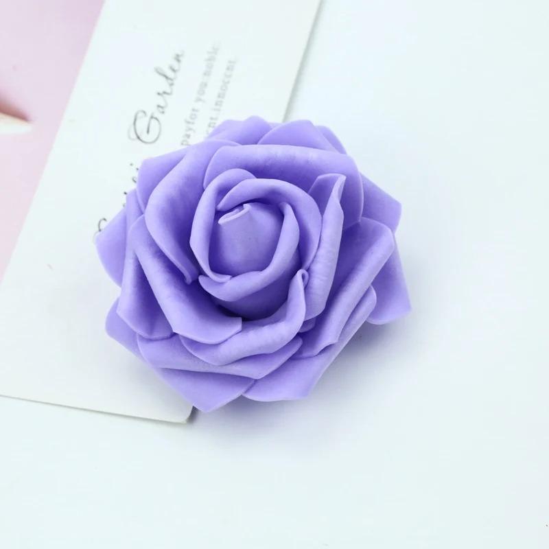 Artificial Flowers 7CM Foam Rose Flower Home Room Wedding Decoration Bridal Accessories Clearance Scrapbooking Brooch Handmade