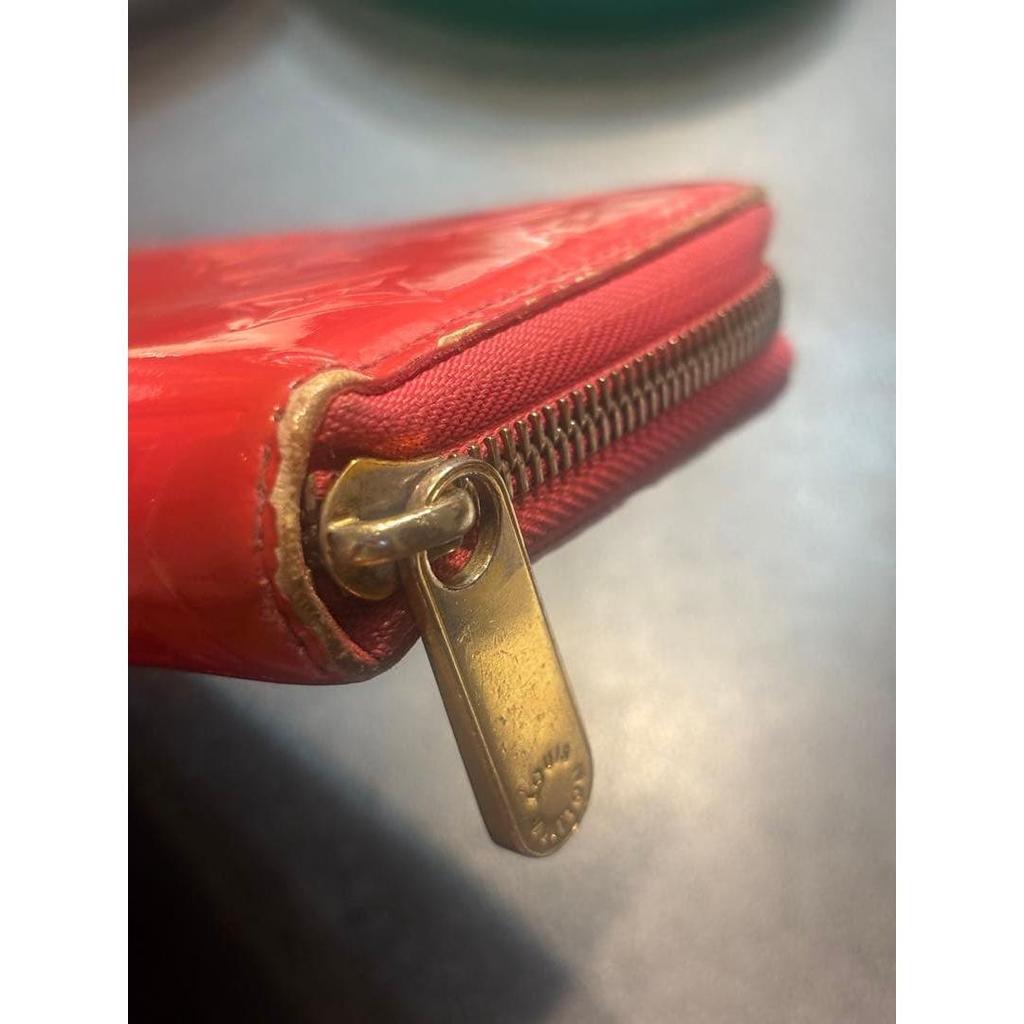 Used Louis Vuitton Vernis Zippy Wallet Pink