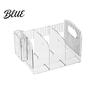 Multifunctional Desk Storage Box Clear Magazine Holder 3/4-Compartment Organizer Vertical Bookend File Decorative Bookshelf Decor for Home