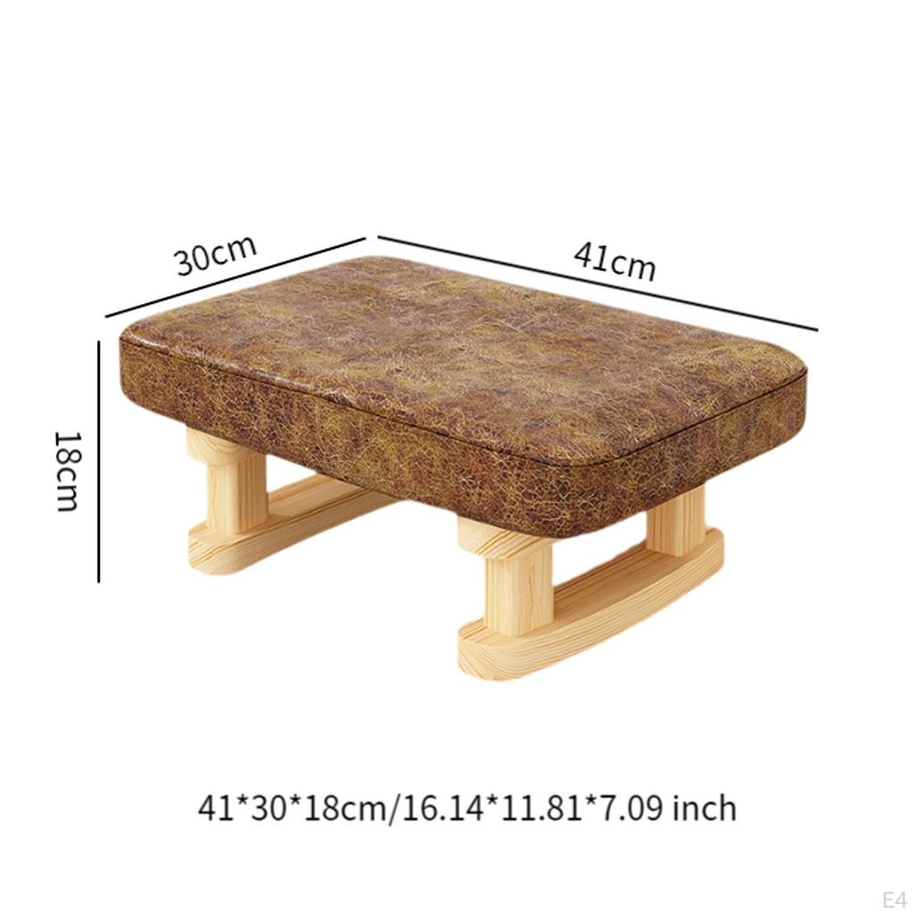 Ergonomiczny drewniany podnóżek na nogi do domowego biura