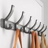 1SET Door Back Hook, Wall Hanging, No Punching, Hanger Entering the Door Porch, Paste Load-bearing Coat Hook, Porch Storage