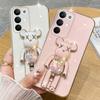 For Realme C85 Pro Case Soft Electroplated Quicksand Hourglass Pellet KWAS Bear Silicone Shockproof Protector Smooth for Realme C85 Back Cover