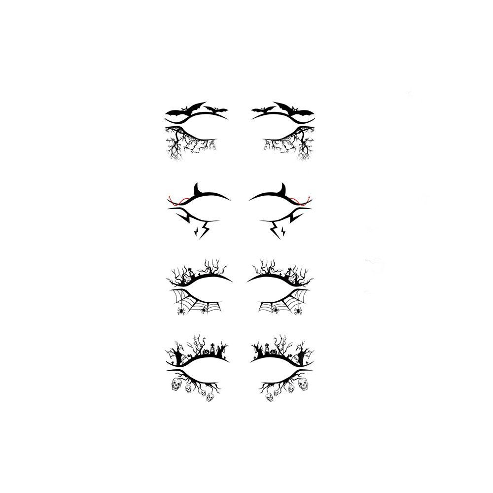 

Наклейка на лицо Хэллоуин Инструмент для макияжа глаз Одноразовые тату Наклейки тату для глаз Временная татуировка A