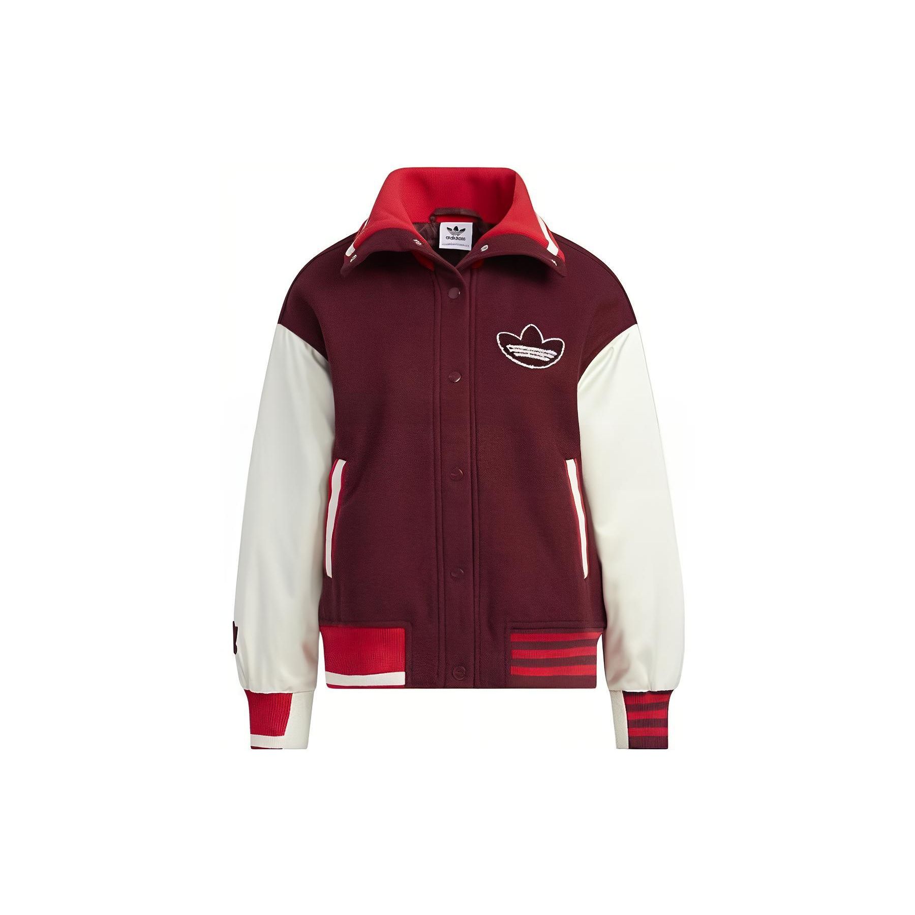 Adidas Originals Trefoil Color Block Retro Varsity Full Zip Track Jacket Women Multicolor HY4185 S