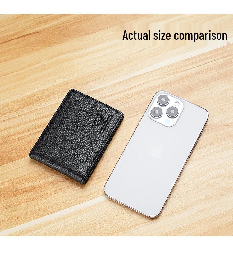 Genuine Leather Driver's License & Vehicle Registration Holder, Top Layer Cowhide, Multifunctional Card Wallet for Men & Women